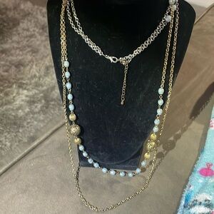 Vintage filigree and plastic beaded necklace